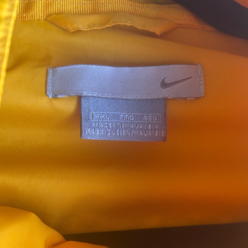 Vtg NIKE NC A&T AGGIES Yellow and Blue Windbreaker Jacket, Size XXL - Picture 6 of 12